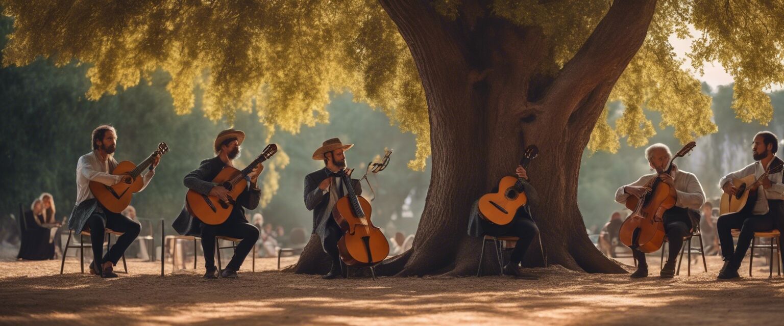 Guitar performance at festival